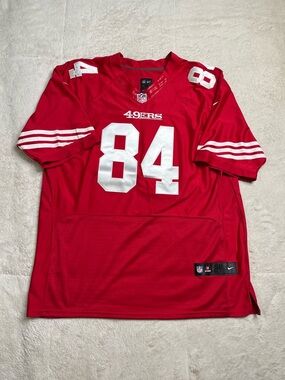 Nike NFL On Field San Francisco 49ers Randy Moss Embroidered Jersey Mens 56 3XL
